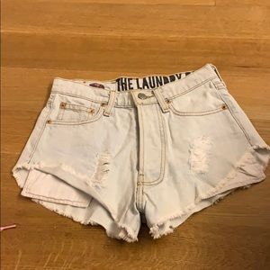 High waist denim shorts